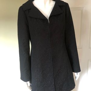 N0001 Nine West Brocade Long Jacket in Black Women Med
